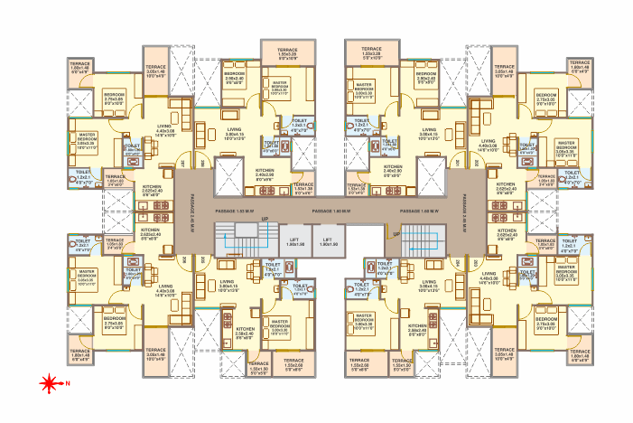 2nd Floor Plan Wing-A