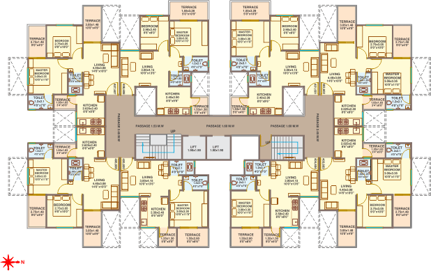 4th 6th Floor Plan Wing-A